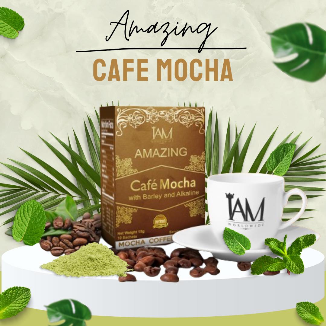 AMazing Coffee Mocha with Barley and Alkaline | 1 Box | 10 Sachets | Free Shipping